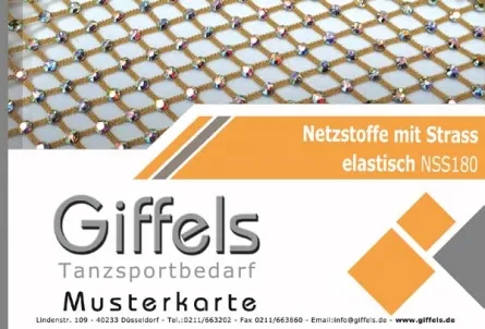 Musterkarte - Netzstoff mit Strass