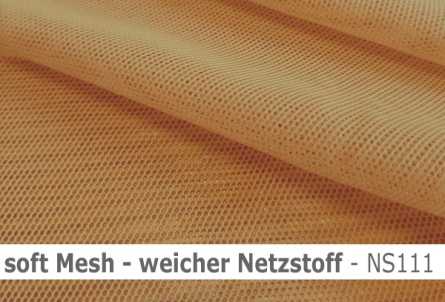 Preview: soft Mesh - weicher Netzstoff - american tan