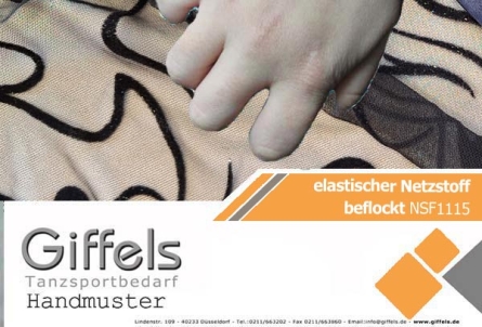 Handmuster - Netzstoffe beflockt NSF115  - col. american tan
