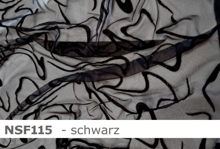 Stretch net - weicher Netzstoff beflockt - Reste