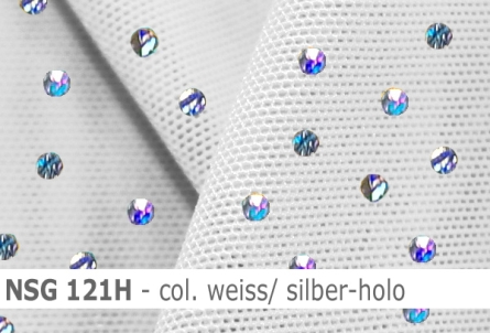 Stretch net - weicher Netzstoff mit Holo-Pailletten - Reste