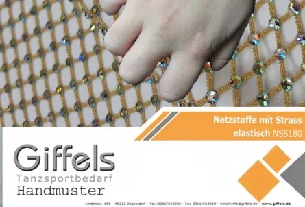 Handmuster - Fishnet mit Strass