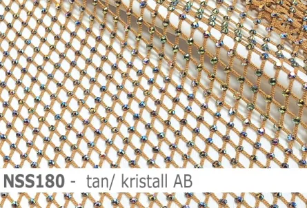 Netzstoff - Fishnet mit Strass