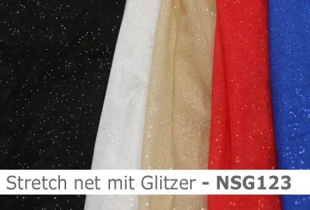 Netzstoff mit Glitzer