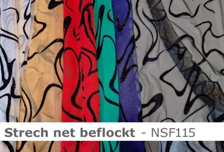 Stretch net - weicher Netzstoff beflockt