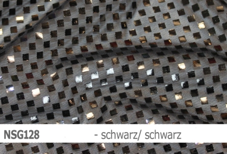 Stretch net - Netzstoff mit quadrat. Pailletten - Reste