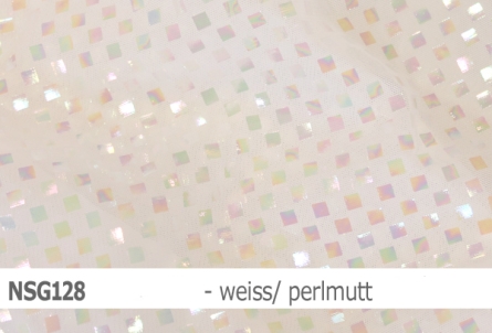 Stretch net - Netzstoff mit quadrat. Pailletten - Reste