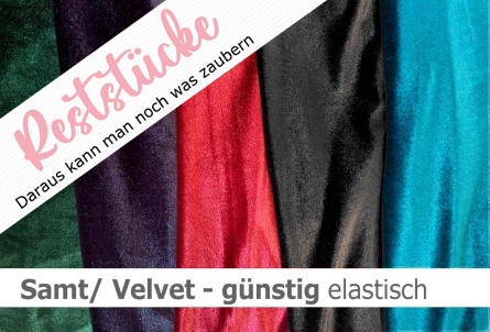 Samt/Velvet günstig - elastisch - Reste
