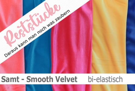 bi-elastischer Samt mit einer glänzenden und glatten Oberfläche