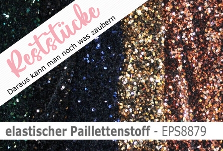 elastischer Paillettenstoff - Reste