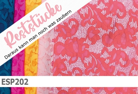 elastische Spitze mit großem Blumenmotiv -in vielen verschiedenen Farben erhältlich