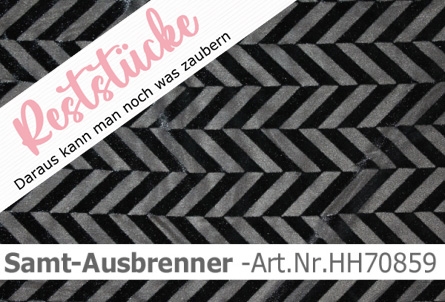 Samt Ausbrenner im gestreiften Design