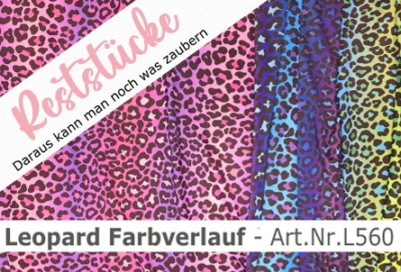 Lycra Leopard Farbverlauf- L560 - Reste