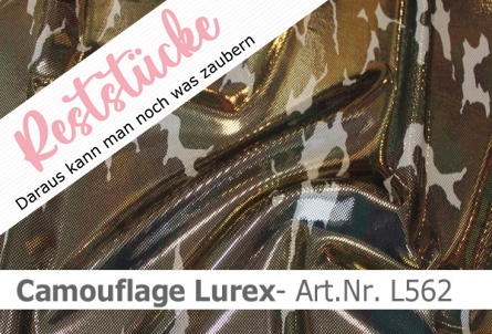 Lycra - Design Camouflage mit Lurex - Reste