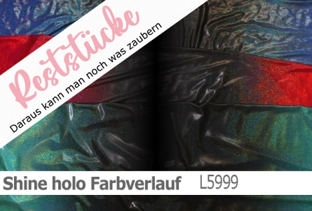 Shine holo Farbverlauf farbig - schwarz ist in drei Variationen erhältlich.