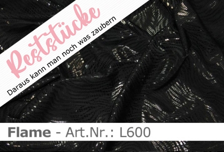 Lycra Flame schwarz - L600 - Reste