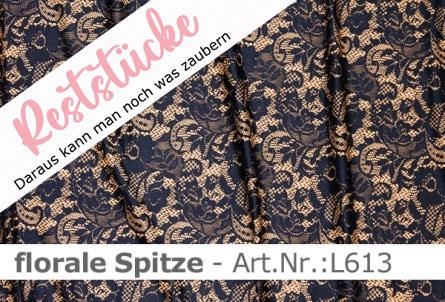 bedruckter Lycra-Stoff in der Farbkombination tan/ schwarz