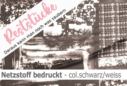 Stretch net - weicher bedruckter Netzstoff - Reste