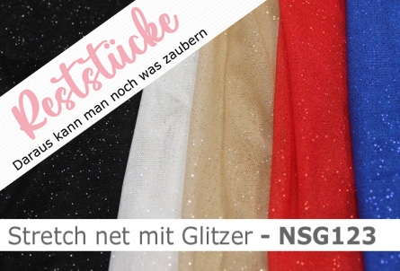 elastischer Netzstoff mit Glitzer