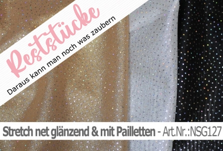 Stretch net mit Pailletten
