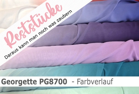 Polyester Georgette - Farbverlauf - Reste