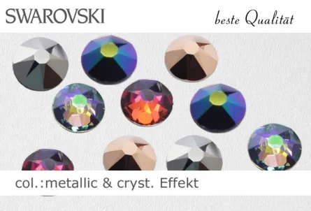 Swarovski Strasssteine in verschiedenen Effekt-Farben .Bei der Größe handelt es sich um SS20