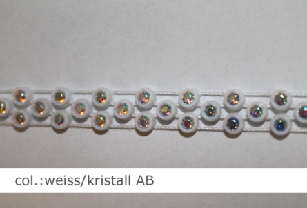 Preview: Strassband 3reihig - kristallAB