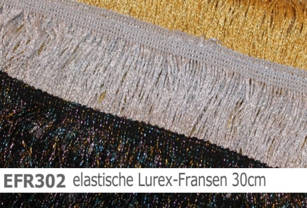 Preview: elastische Lurex-Fransen - 30cm - reduzierte Farben