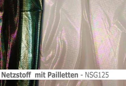 Netzstoff mit irisierenden Pailletten