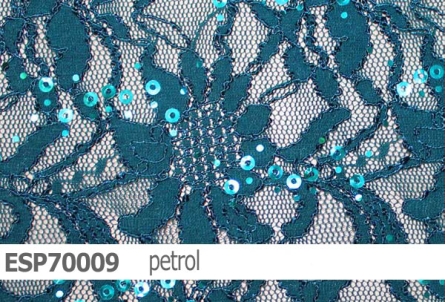 elastische Spitze mit Pailletten - ESP70009 - Reste