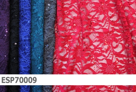 Preview: elastische Spitze mit Pailletten - ESP70009