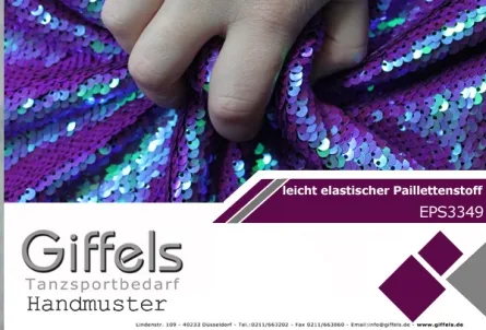 Handmuster - leicht elastischer Pailletenstoff EPS3349