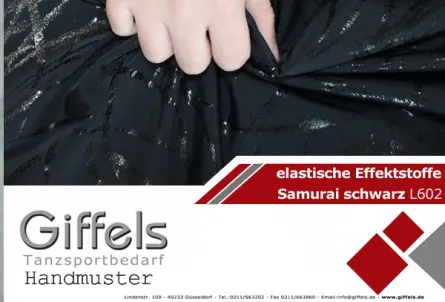 Handmuster - Samurai schwarz L602