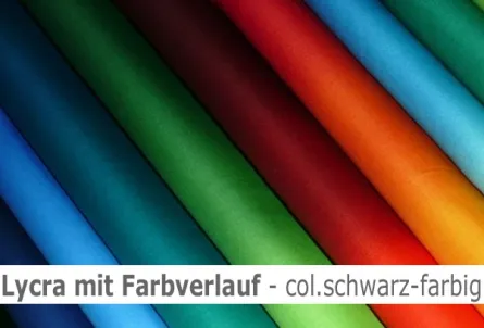 Lycra mit Farbverlauf- col. schwarz-farbig