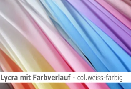 Lycra mit Farbverlauf- col. weiss-farbig