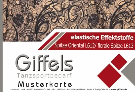 Musterkarte - Spitze Oriental L612/ Spitze floral L613