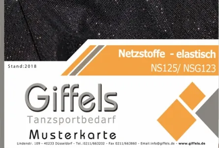 Musterkarte - Netzstoff mit Glitzer NSG123