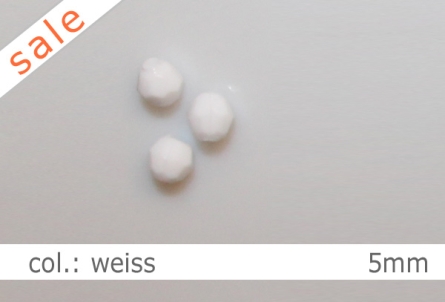Perlen - 5mm - col.weiss