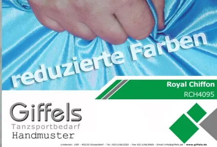 Royal Chiffon-RCH4095-reduzierte Farben-Handmuster