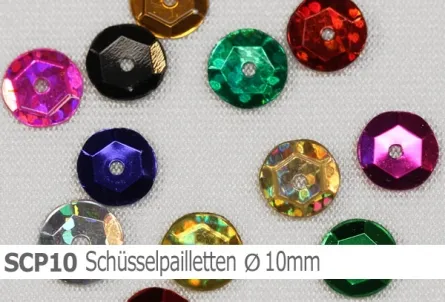 Schüsselpailletten - 10mm