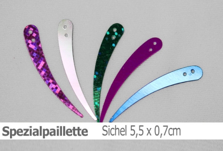 Preview: Spezialpailletten - Sichel groß