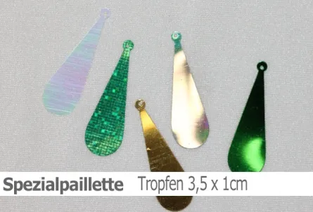 Spezialpailletten - Tropfen