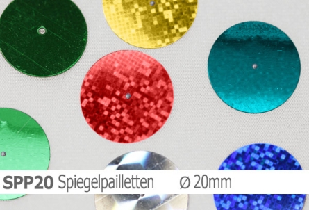Preview: Spiegelpailletten - 20m - Loch in der Mitte