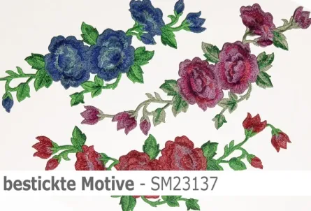 Stickerei - besticktes Motiv 26x9cm