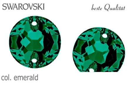 Swarovski Aufnähsteine Xirius 12mm - col.emerald