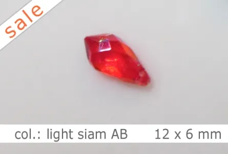 Tropfen - 12x6mm - col.light siam AB