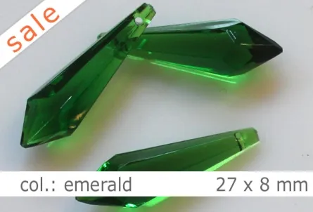 Tropfen - 27x8mm - col.emerald