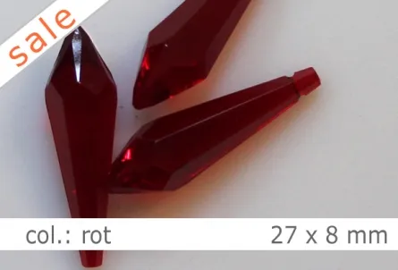 Tropfen - 27x8mm - col.rot