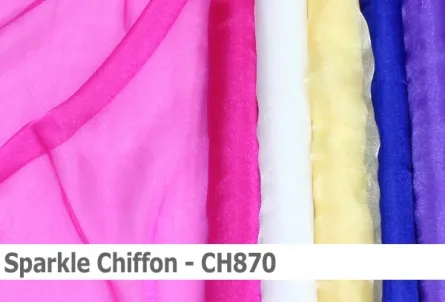 Leichter glitzernder Chiffon in bester Qualität.