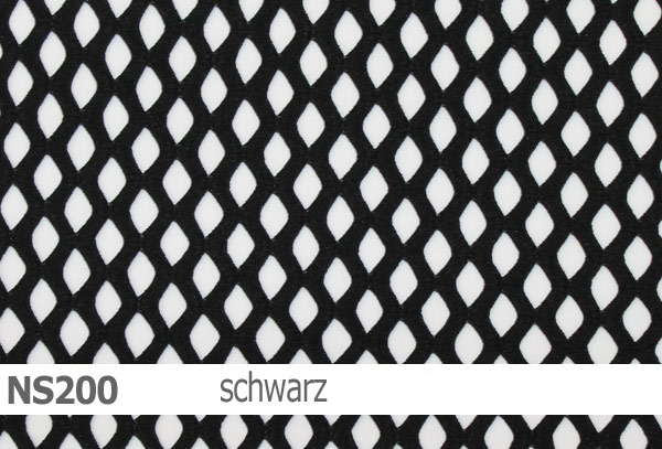 STOFFBOOK Stretch Netz LOCHFILET Stoff - WABE 1MM - Netzstoff Stoffe, D171  (Schwarz)